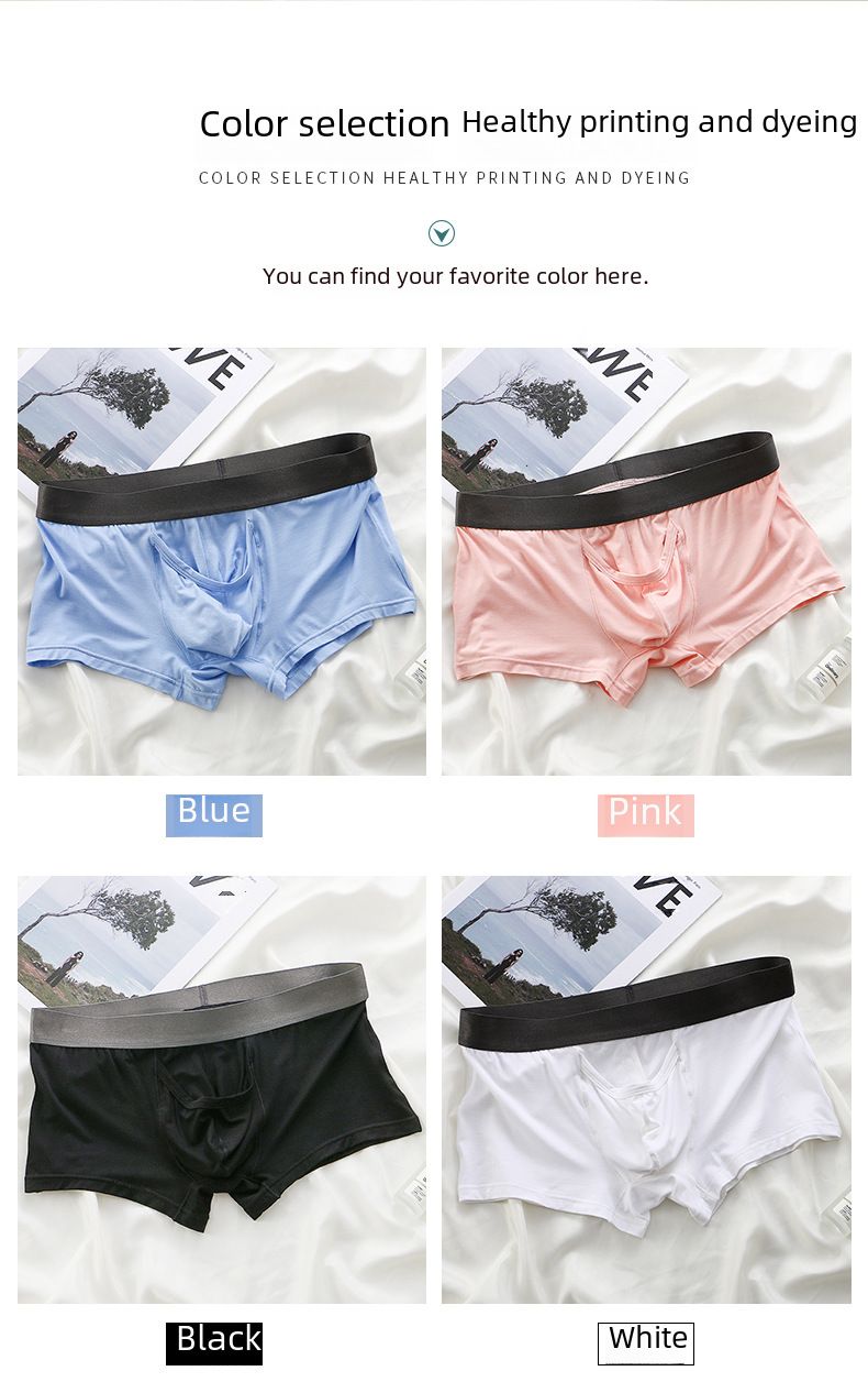 Bambusfaser-Slips für männliche Teenager Elefantennase offene Kugeltrennung Herren-Slips Boxershorts für Jungen_voghion.com