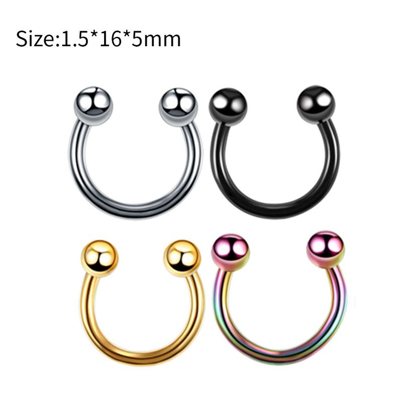 Piercing per il corpo a forma di C, con clip per naso, sopracciglio e labbro, in acciaio inossidabile, molto venduto_voghion.com