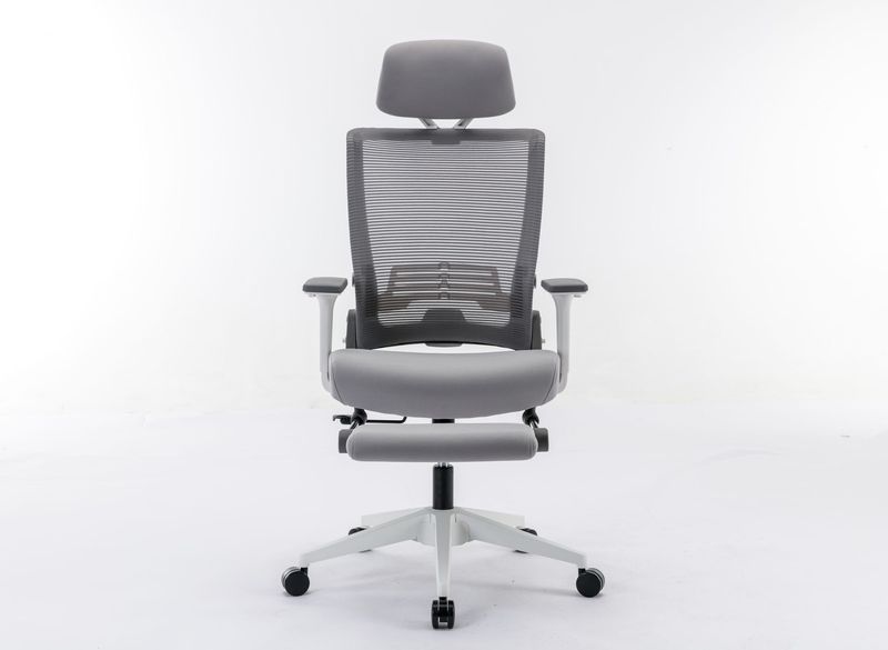 Ergonomic Office Chair With Lumbar Support & Headrest & Flip-up Arms Height Adjustable Rocking Home Office Desk Swivel High Back Computer Chair Warm Taupe Mesh Study Chair_voghion.com