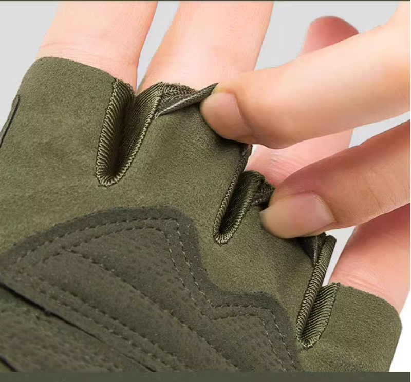 Guantes tácticos de media caña Uisex Sprig para verano, deportes al aire libre, ciclismo, escalada, antideslizantes, resistentes al desgaste y a los golpes._voghion.com
