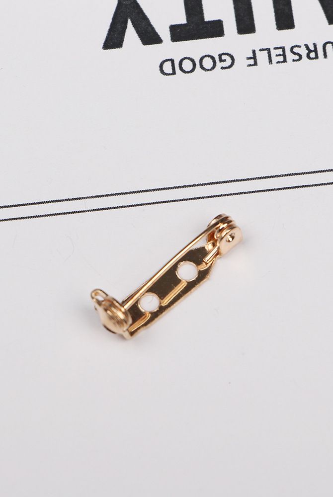 2.5CM-3.8CM Copper Iron Metal Safety Pin With Lock Buckle Brooch_voghion.com