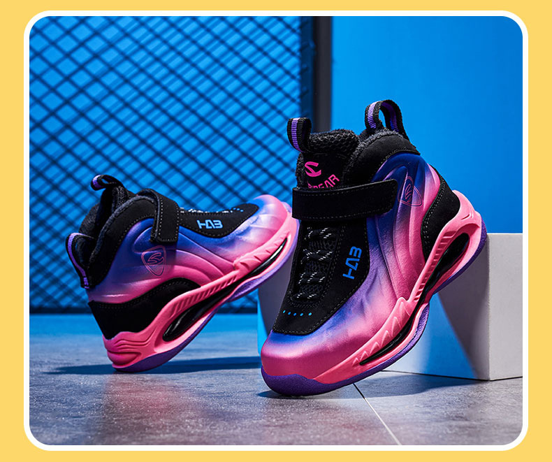 Basketball Children Sneakers Light Anti-skid Sports Shoes_voghion.com