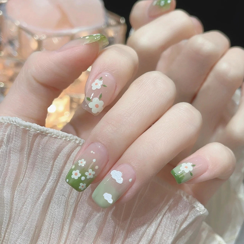 Französisch 24Pcs Nude Falsche Nägel Volle Abdeckung Abnehmbare Künstliche Gefälschte Nägel Ballerina Drücken auf Nägel Tipps Ful s s_voghion.com