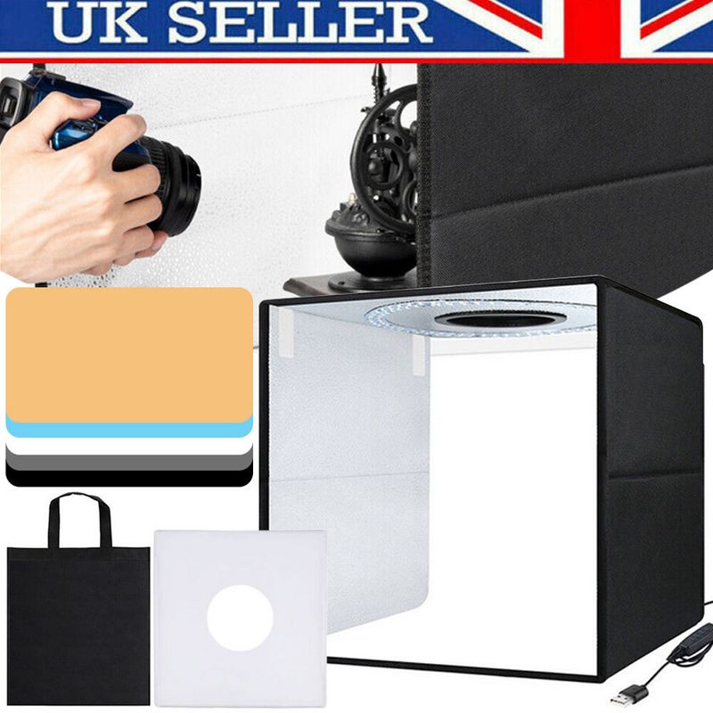 PULUZ Portable LED Photo Light Box Tent Cube Studio Photography 45x45cm_voghion.com