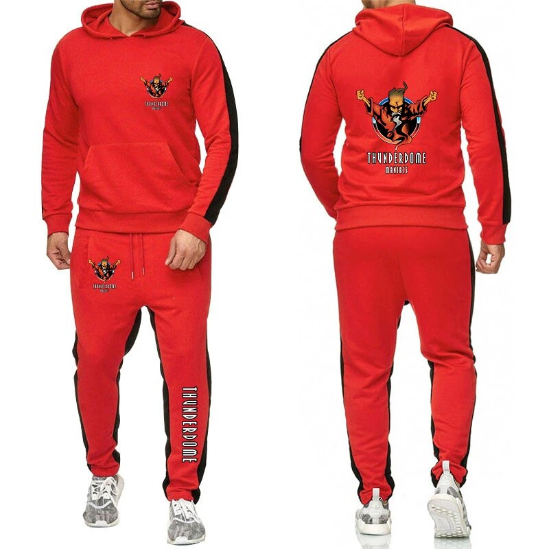 Thunderdome Auumn and Winer Jogging Suis para hombres Sudadera con capucha + sartenes Tracksui ropa deportiva masculina gimnasio ropa informal sudor_voghion.com