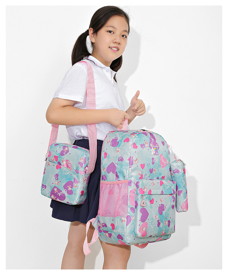 New Three Piece Backpack Sweet And Cute Casual Travel Backpack With Large Capacity For Primary And Secondary School Students_voghion.com