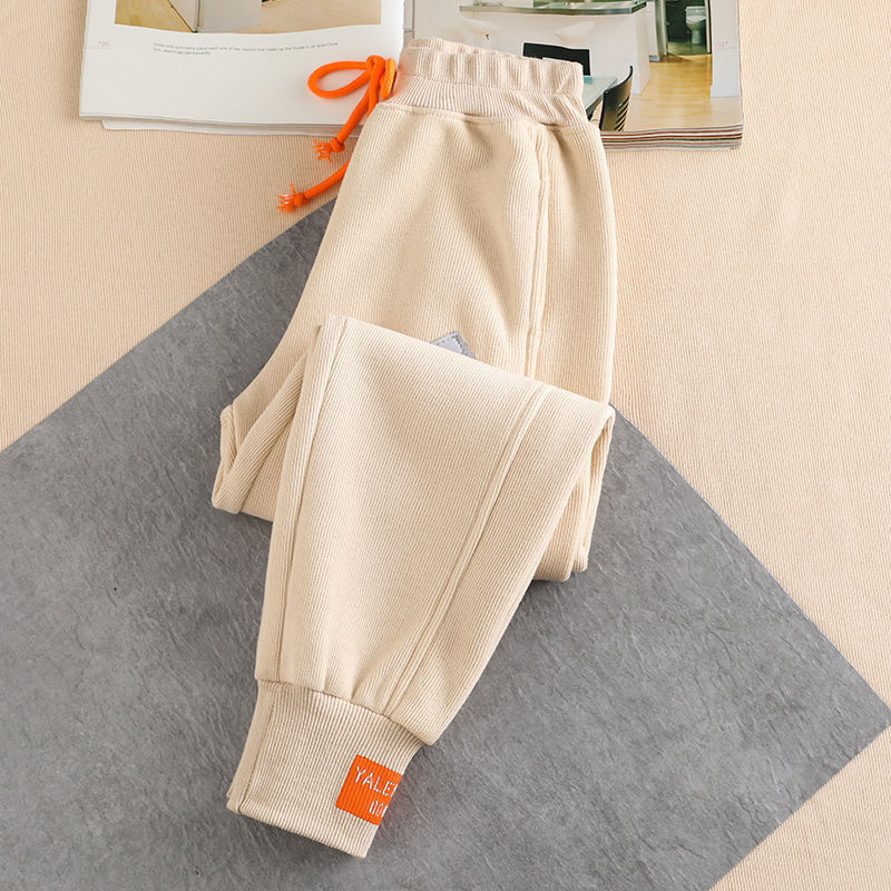 Damenbekleidung neue lockere Samt-Jogginghose, verdickte Leggings, trendige Sporthose_voghion.com