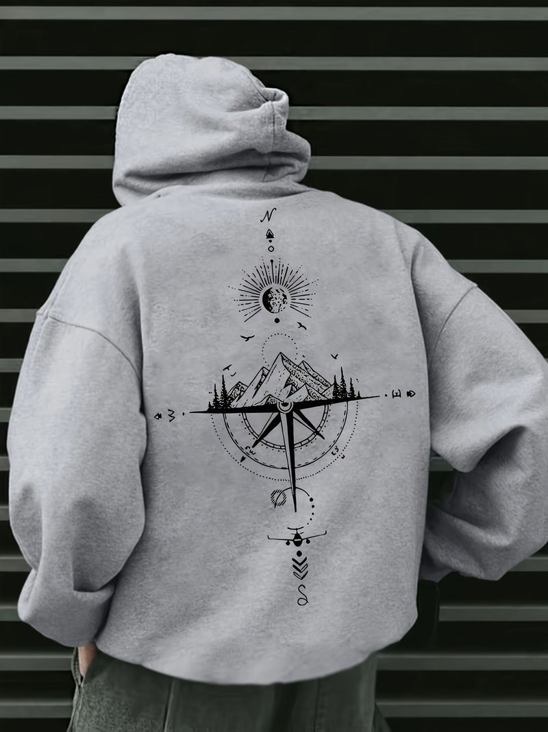 Herrenbekleidung Galaxy Print Herren Galaxy Print Kapuzenpullover_voghion.com