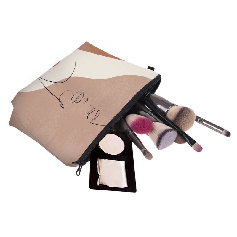 Neu Ins Style Art Line Face Print Kleine multifunktionale Make-up-Tasche für Damen_voghion.com