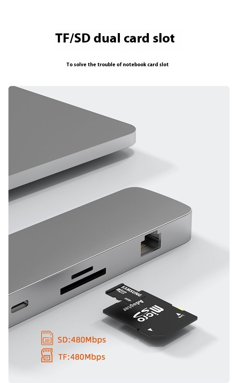 Privaatne USB HUB TypeC splitter HDMI dokkimisjaam USB3.0, mis sobib sülearvutile kaheksa ühes_voghion.com
