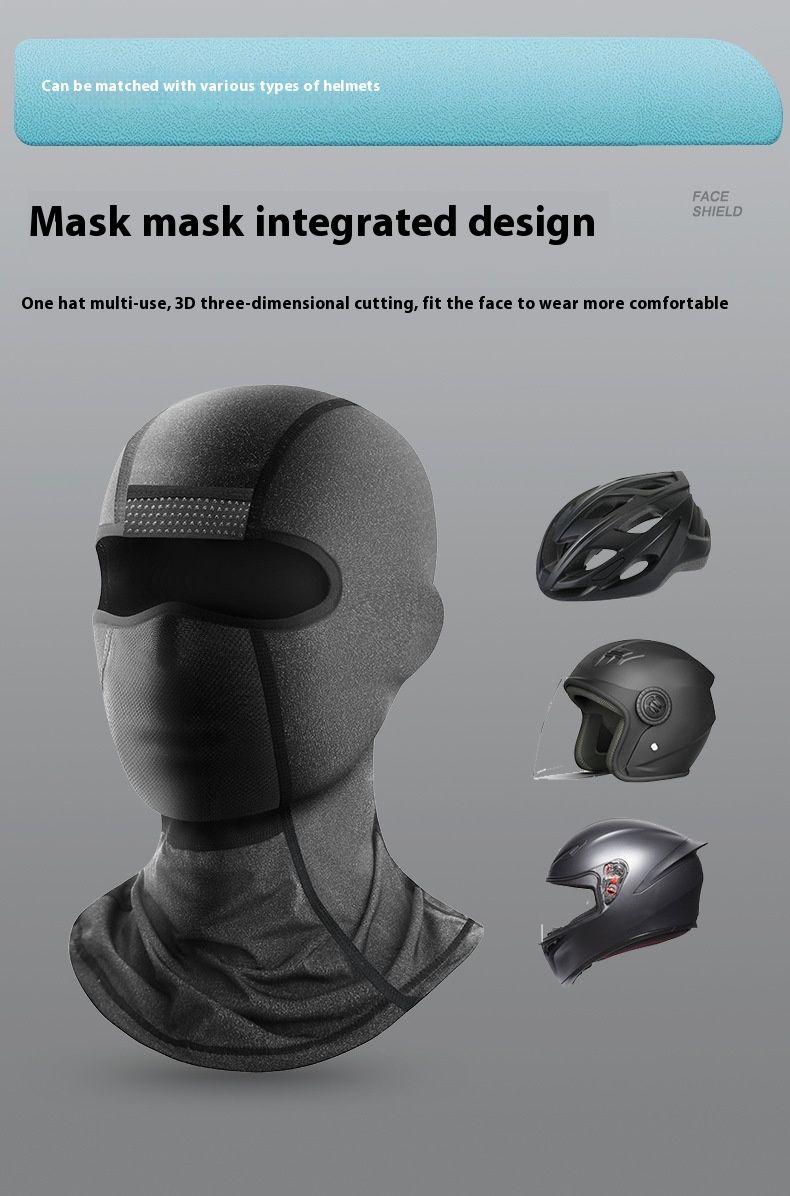 Riding Sun Mask, Motorcycle With Inner Lining Of Men's Women's Ice Silk Scarf, Spring And Summer UV Protection Hood Mask_voghion.com