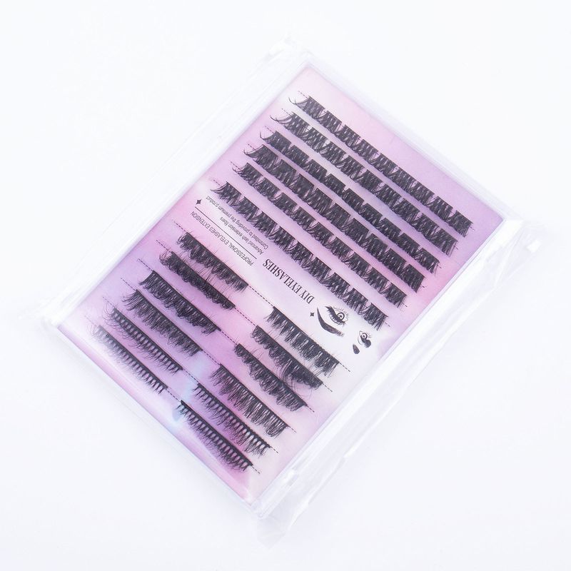 Valse wimpers Diy Gesegmenteerde enkele cluster Valse wimpers Enten Wimper Grote Capaciteit Combinatie_voghion.com