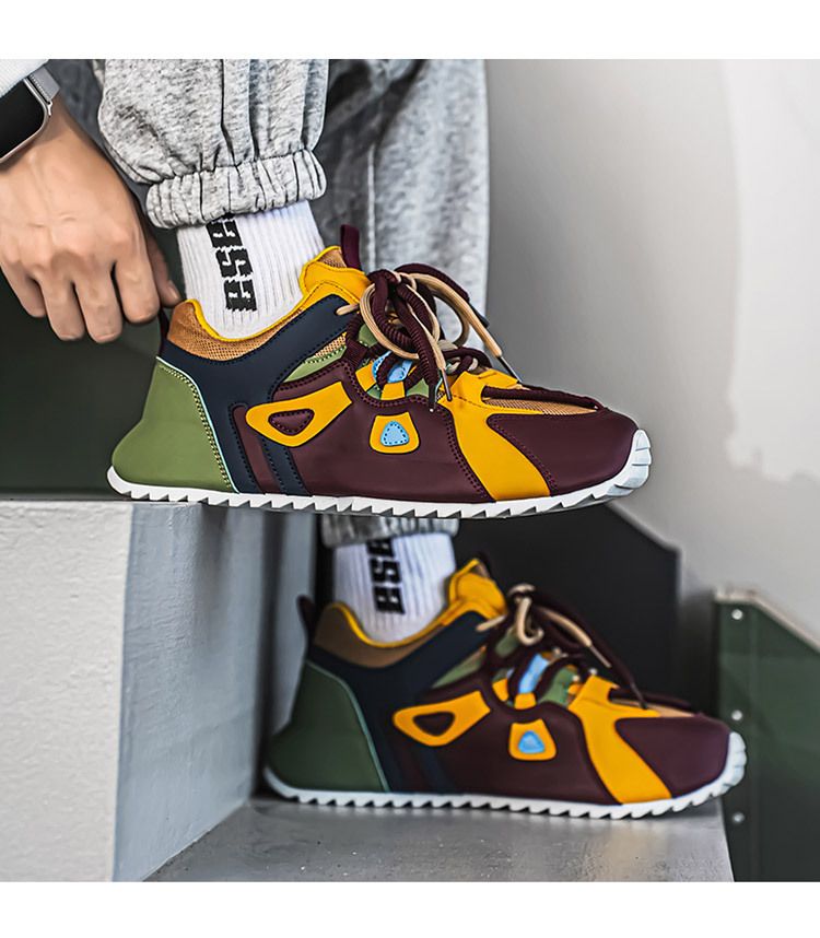 Chain Casual Sports Dad Thick Sole Elevated Men's And Women's Shoes_voghion.com