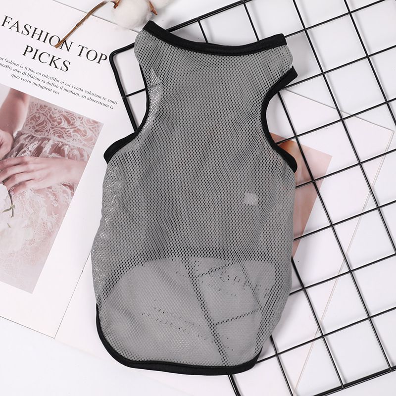 2023 New Pet Large Mesh Summer Vest Solid Color Teddy Poodle Cat Dog Clothes_voghion.com