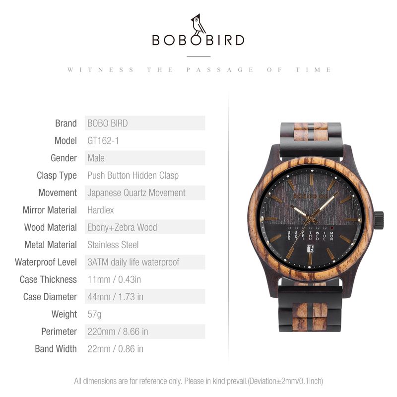 BOBO BIRD træure One Piece Drop Shipping Kvarts træ modeure til mænd_voghion.com