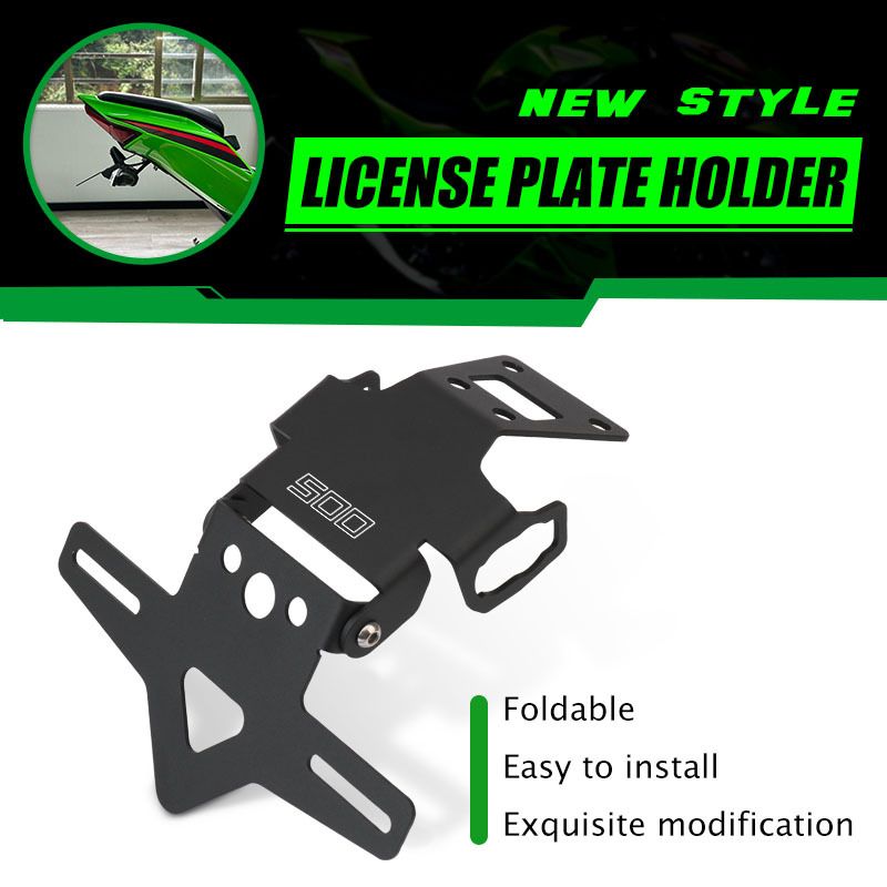 Motorcycle Accessories Rear License Plate Holder Bracket Mount For NINJA 500 For Z500 SE 2024 2025_voghion.com