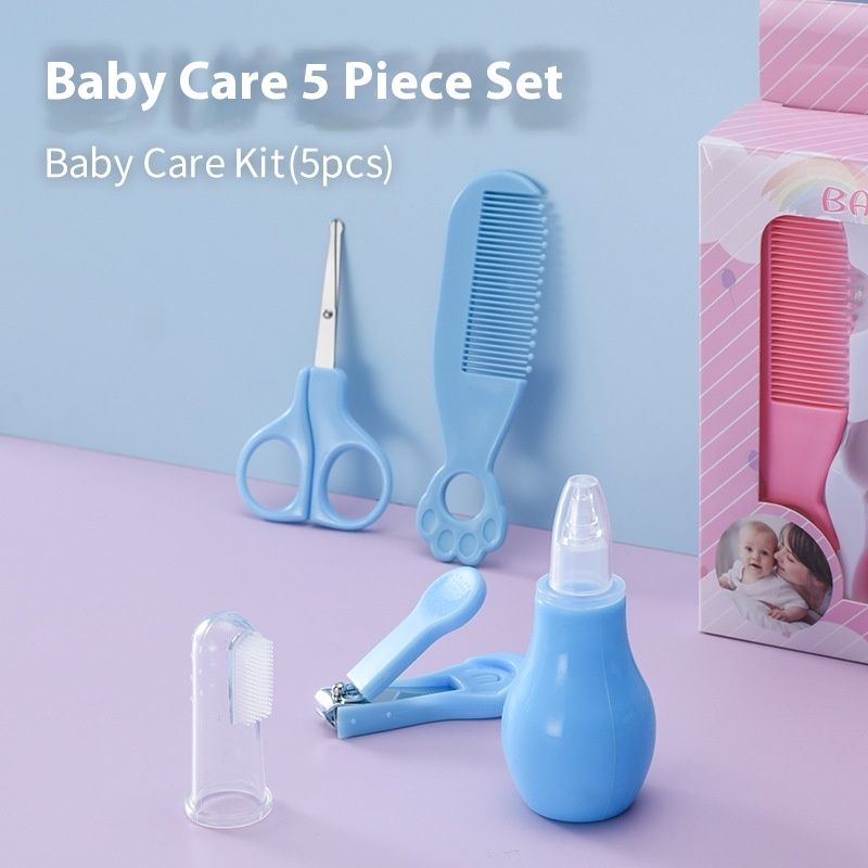 Set di prodotti per bambini 0-3 anni pettine forbici per bambini cura conveniente kit da 5 pezzi_voghion.com