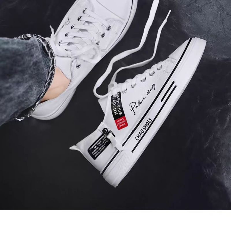 Zapatos de lona planos para hombre, transpirables, versátiles, clásicos, deportivos, informales, para estudiantes, de verano, para jóvenes_voghion.com