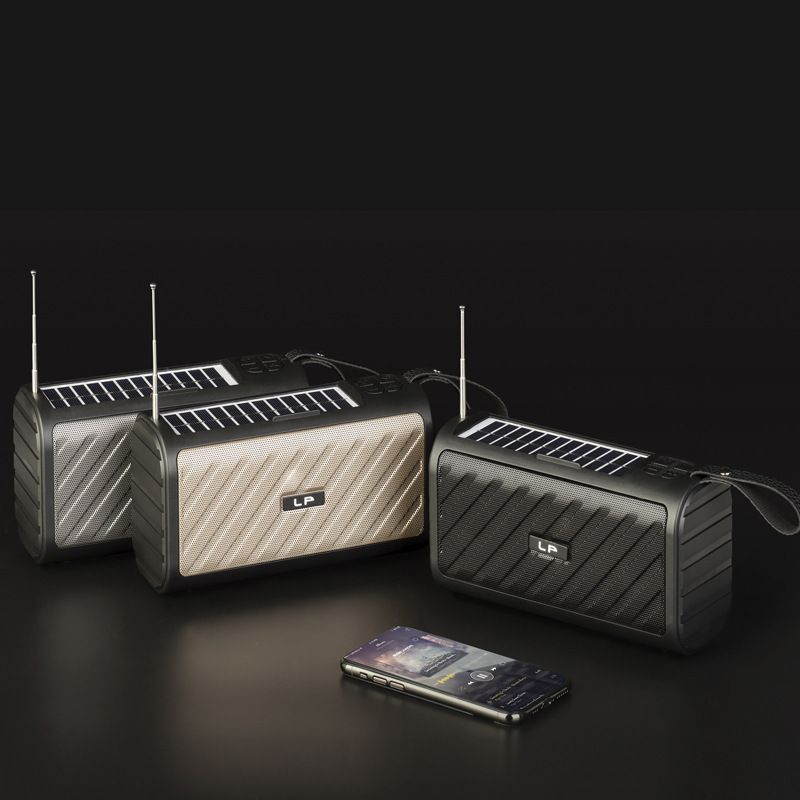 LP-V59 praktischer Bluetooth-Lautsprecher für den Außenbereich, Radio mit Solarladefunktion, USB-/TF-Karteneinschub, hohe Wiedergabelautstärke_voghion.com