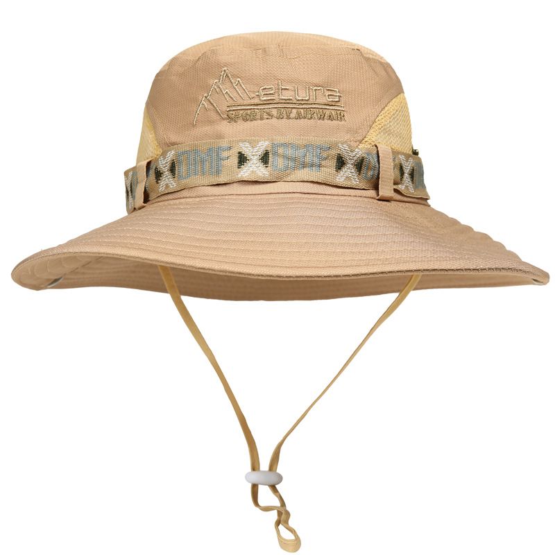 Hat outdoor fishing, fisherman men large brimmed summer hat for young people foldable to block face from the sun_voghion.com