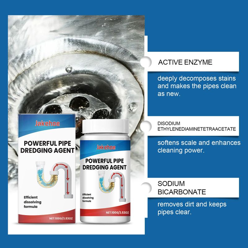 Jakehoe Pipe Remover Cleans And Decontaminates Clogged Pipes And Unclogs Kitchen Toilet Drain Fresheners_voghion.com