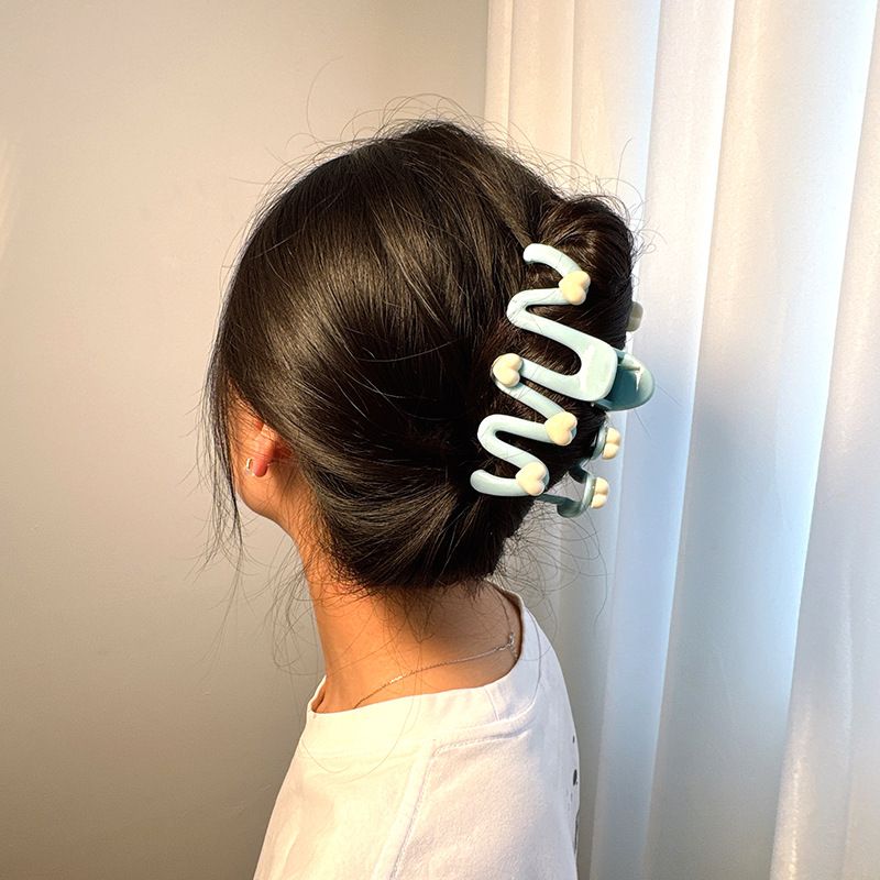 Grande fermaglio per capelli riccio con fermaglio per la parte posteriore della testa, accessorio per capelli_voghion.com