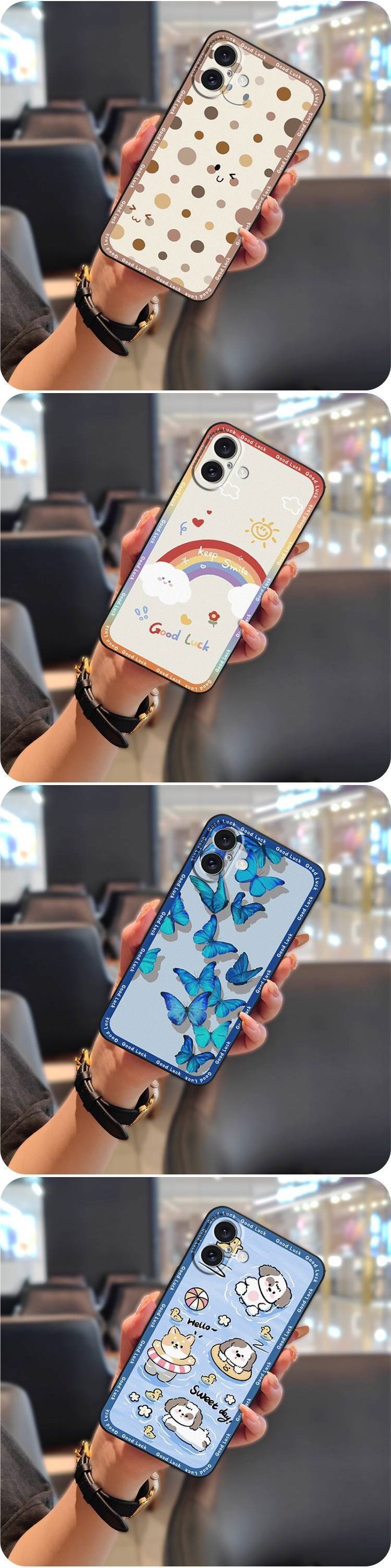 Custodia TechGlobe compatibile con iPhone 17/17/iPhone 17, tinta unita, alla moda, con texture cartoon, nuova e semplice coppia_voghion.com