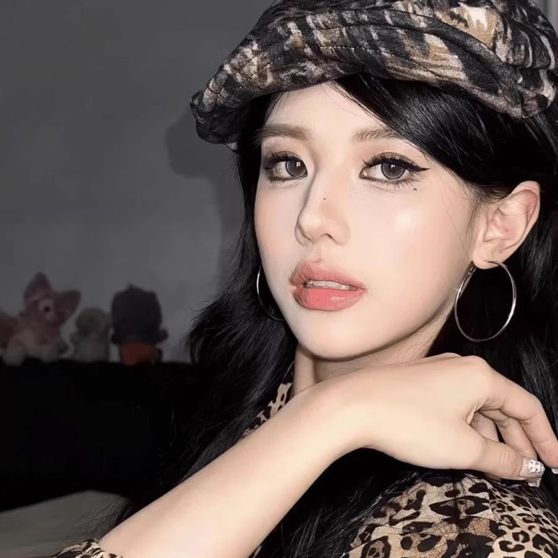 Unique Design German Digital Leopard Print Forward For Women Trendy Street Style Elegant Versatile Newsboy Cap Trend_voghion.com