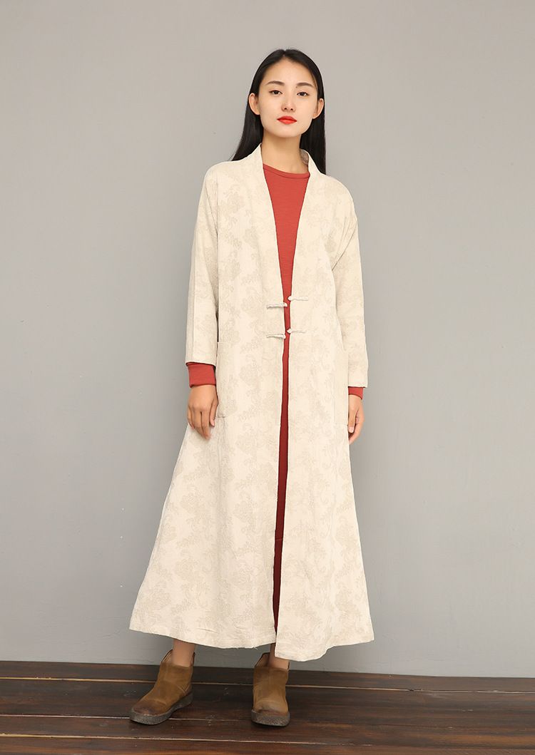 Vêtements pour femmes Vêtements pour femmes Vêtements pour femmes Vêtements pour femmes Automne 2024 Style Hanfu en coton et lin jacquard_voghion.com