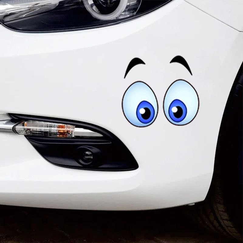 cartoon grappige oogstickers om autoruiten, glas, achterkant, krasbescherming, gepersonaliseerde autostickers te versieren_voghion.com