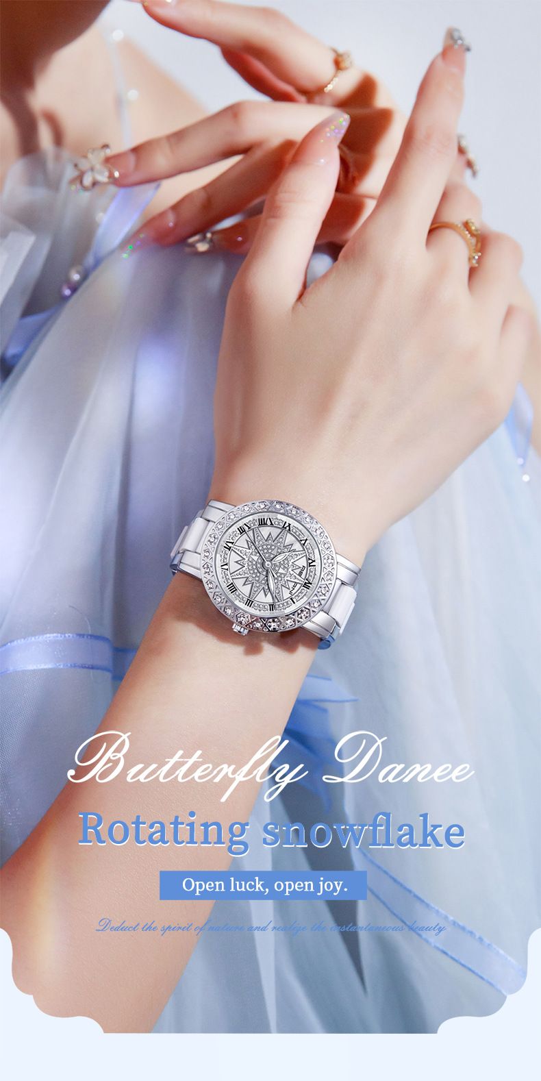 Modische Damenuhr mit Strasssteinen, Keramiklünette und wasserdicht – Elegante Quarzarmbanduhr für Damen, Edelstahlarmband, Mineralglas_voghion.com