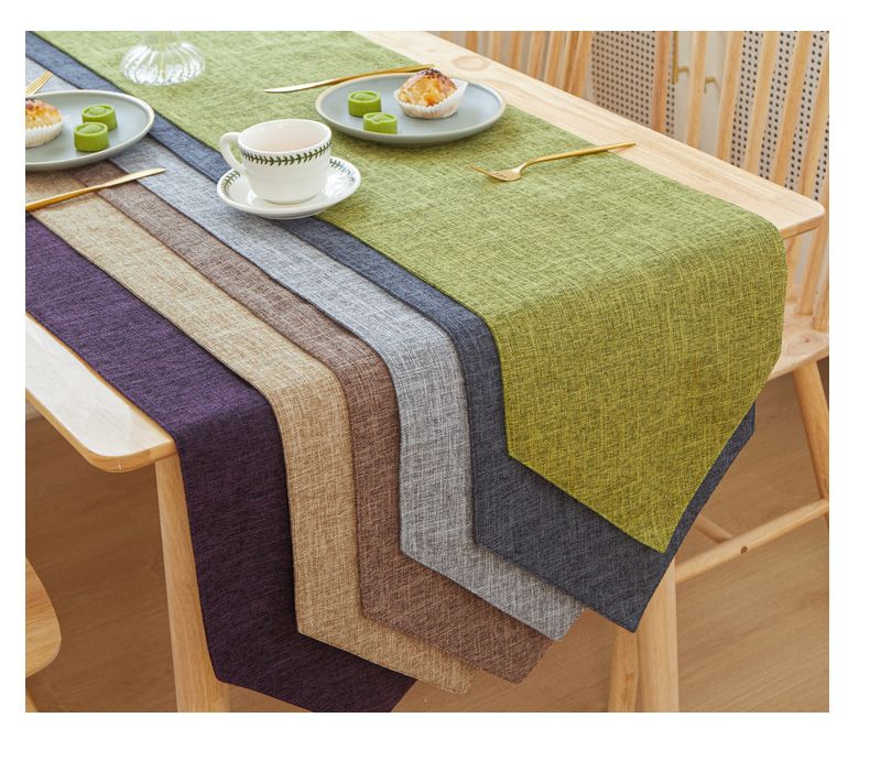 Origin Same Style Double-Sided Exquisite Workmanship Tea Mat Solid Color Table Runner Cloth Long Strip Light Luxury_voghion.com