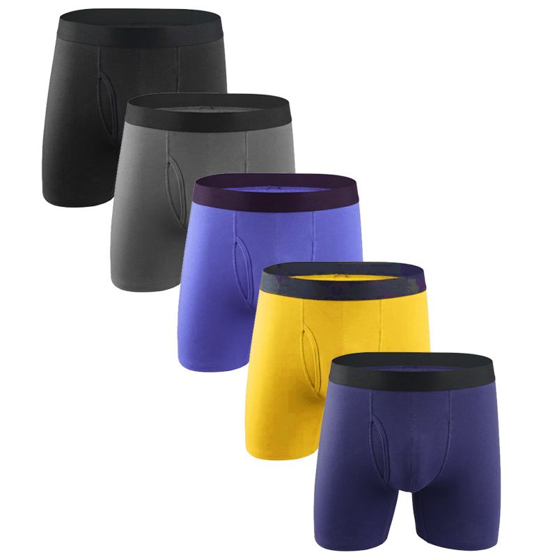Men's Underwear Open Hole Boxer Shorts Side Opening Extended Style Sports_voghion.com