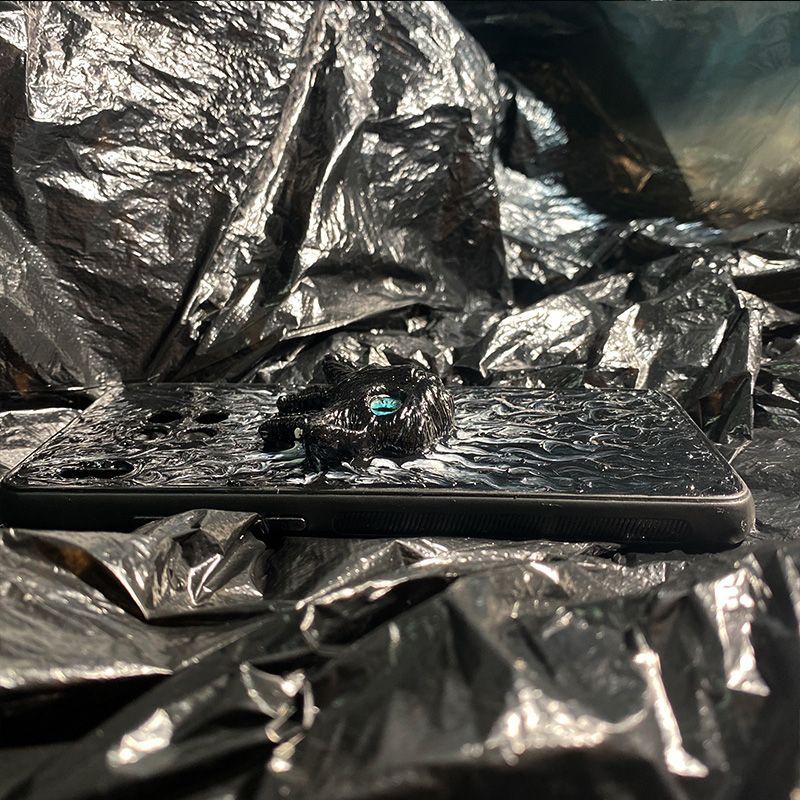 Luminous Demon Cthulhu 3D Cat Eye Phone Compatible With 15 Pro Max Niche Ins Case_voghion.com