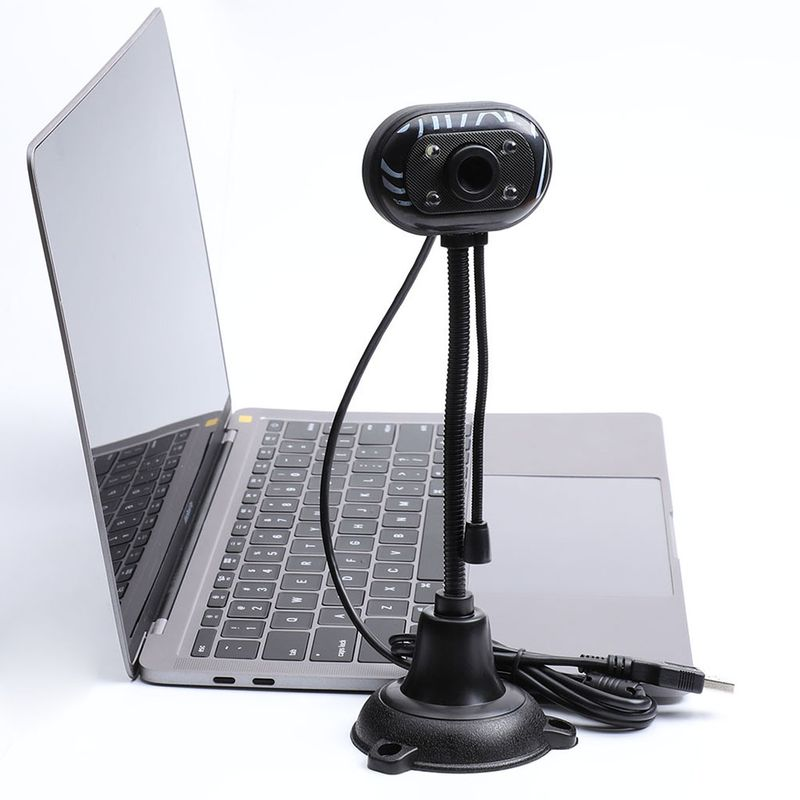 Xinweiqing Home Webcam USB2.0 Nachtsicht-Videoaufnahmekamera mit Mikrofon für Laptop-PC_voghion.com