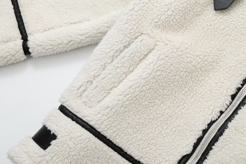 Women's Lamb Wool Coat , Motorcycle Fur All-in-one Motorcycle Thickened Jacket For Women_voghion.com