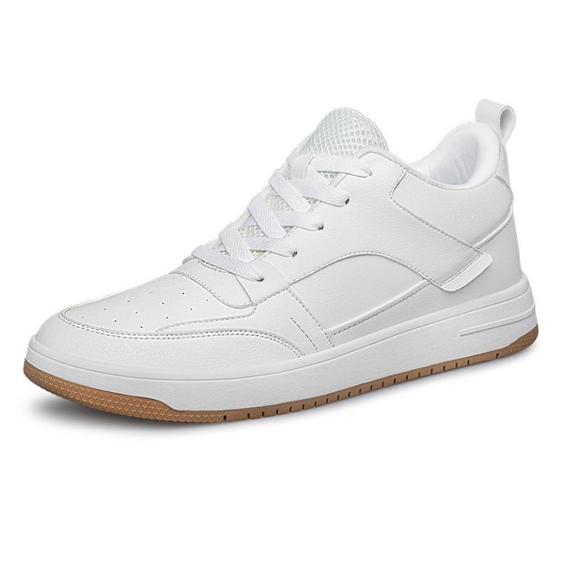 Zapatos de piel para hombre con alza, zapatos deportivos transpirables, zapatos blancos para niño, ropa deportiva y de ocio para estudiantes_voghion.com