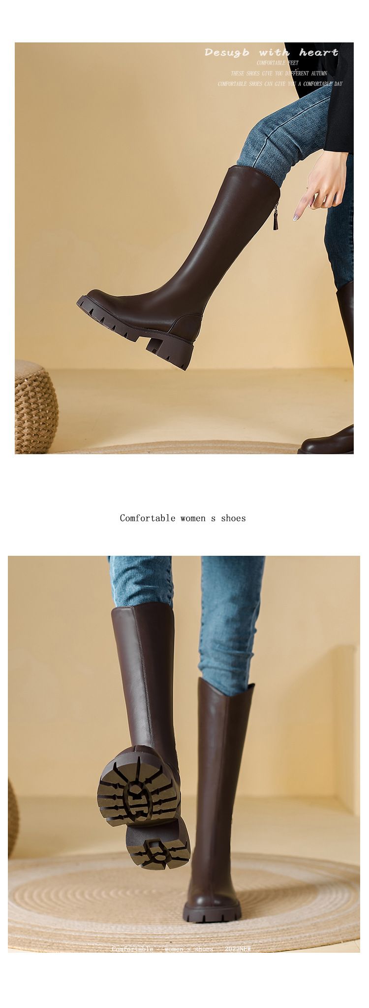 2024 Autumn new Martin fat wider long three-color 41-43 yards women's knee high bootss_voghion.com