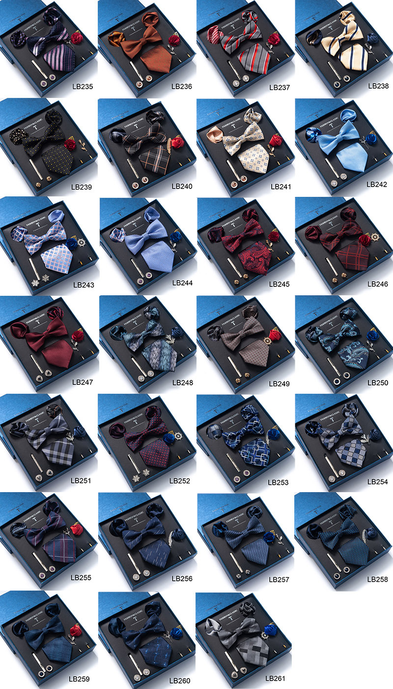 Papion cravată, accesorii pentru bărbați, set de 8 piese, corsaj, broșă, butoni, rochie formală, costum, nuntă și nuntă_voghion.com