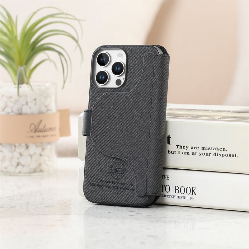 TechGlobe Compatible 17 Magnetic 2-in-1 Structure IPhone 16 Flip Cover Protective Leather With Coin And Card Slot PU Phone_voghion.com