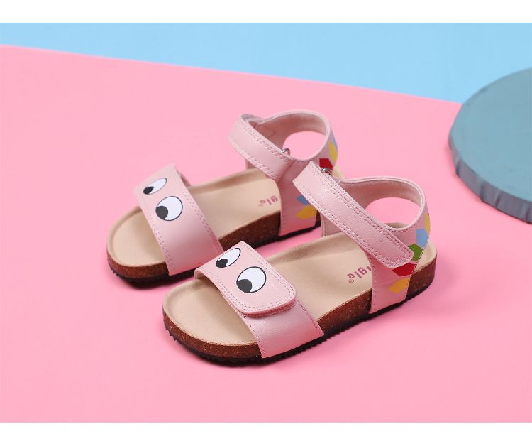 Mother & Kids Girls Sandals Female 2024 New Summer Princess Cute Cartoon Korean Version Pink Girl Boys Beach Shoes_voghion.com