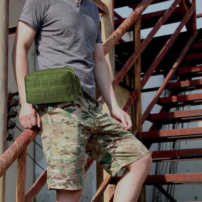 Outdoor Commuting Multi-Functional Tactical Rectangular Utility Waist MOLLE System Accessory Bag_voghion.com