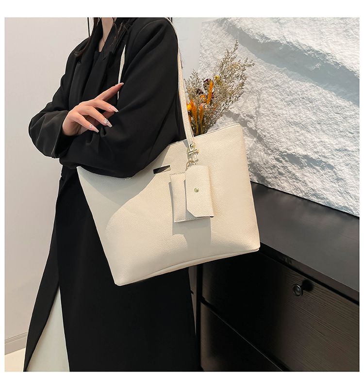 Women's Bags Combination Three Piece Large Capacity Underarm Bag New Fashion Casual Texture Commuting Women's Shoulder Tote Bag_voghion.com