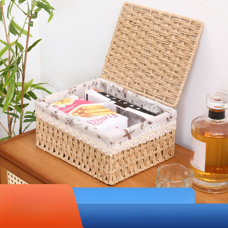 Storage Box, Desktop Cosmetics, Snacks, Miscellaneous Items, Coffee Table, Toys, Keys, Woven Storage, Living Room_voghion.com