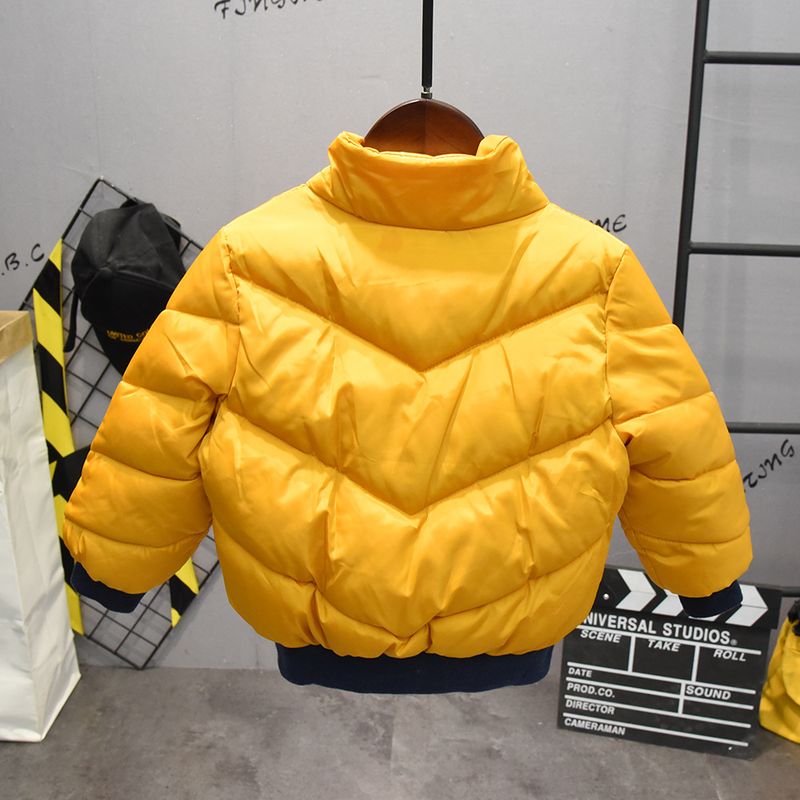 Abbigliamento per bambini 2024 Giacca invernale in cotone con nuova lettera più top in velluto più tuta in velluto_voghion.com