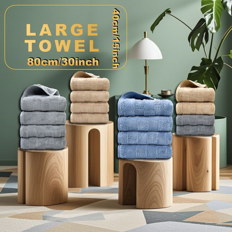 6 Parçalı 40x80 cm Mercan Polar Havlu Seti - Ultra Yumuşak ve Süper Emici, Ev ve Seyahat İçin Banyo ve El Havluları Dahil_voghion.com