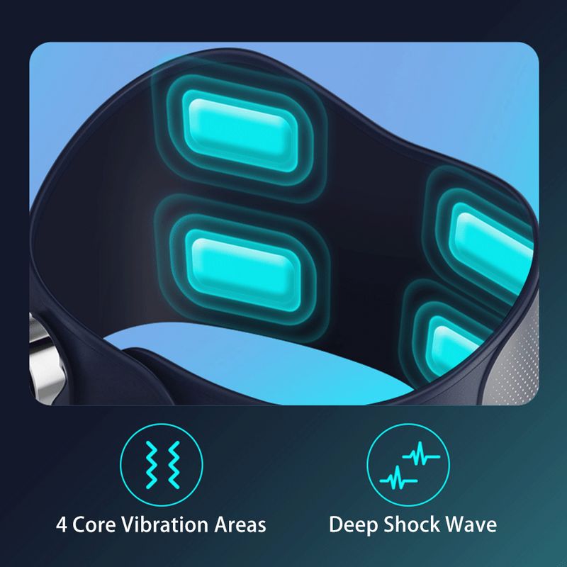 Elektrisches Heizmassagegerät mit Vibration, heiße Kompresse, Lendenwirbelstütze, Gürtel, Taillenmassage, Rückenstütze, Entspannung, Durchblutung_voghion.com