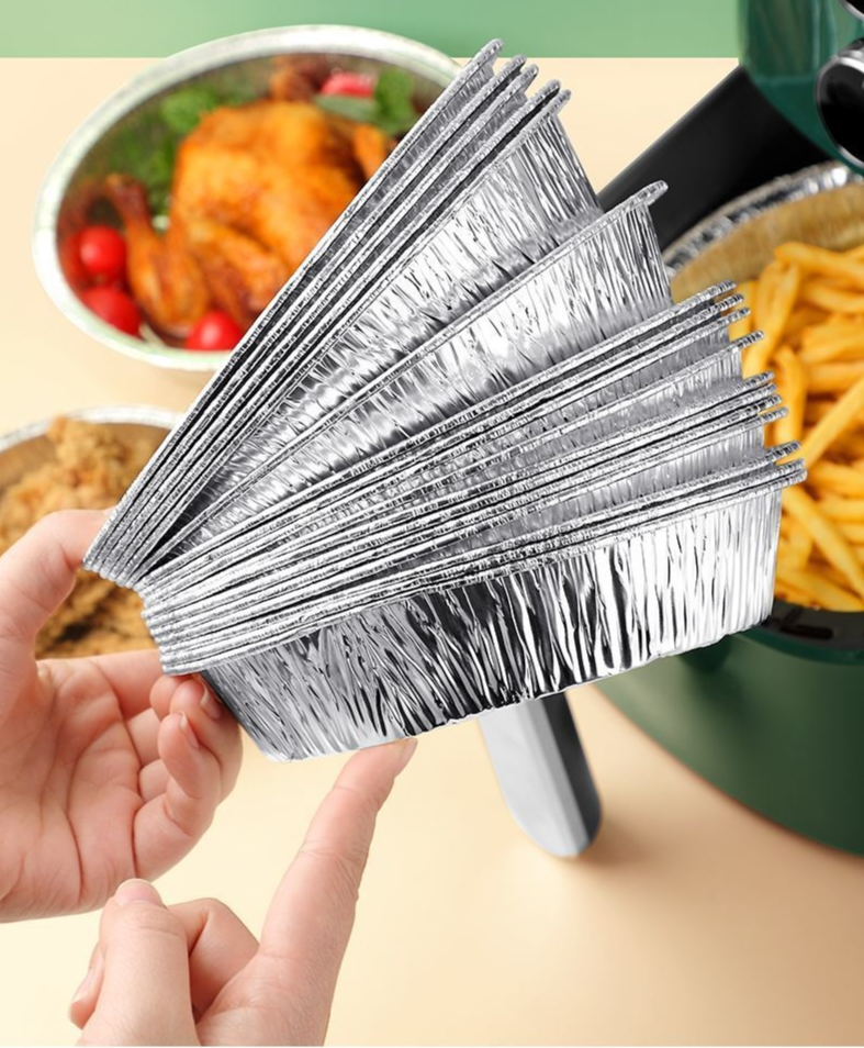 Kalınlaştırılmış Alüminyum Folyo Hava Fritözü Özel Tepsi Yüksek Sıcaklığa Dayanıklı Pişirme Pedi Kızartma Yağı Emici Yağ Geçirmez Kağıt_voghion.com