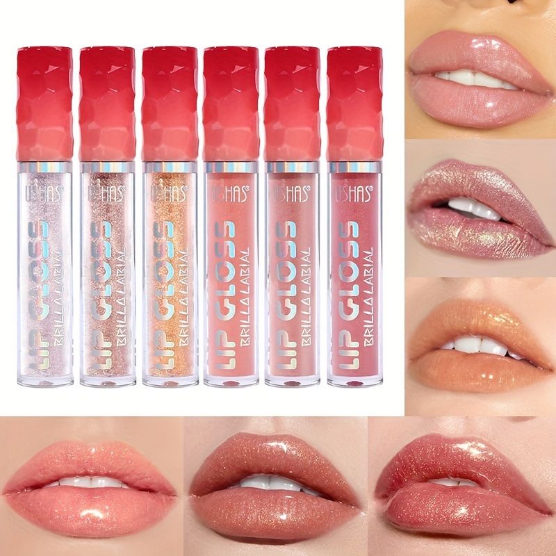 USHAS6 And Moisturizing Glaze Lip Color Matte, Fading Lipstick, Non Staying Cup Liquid_voghion.com