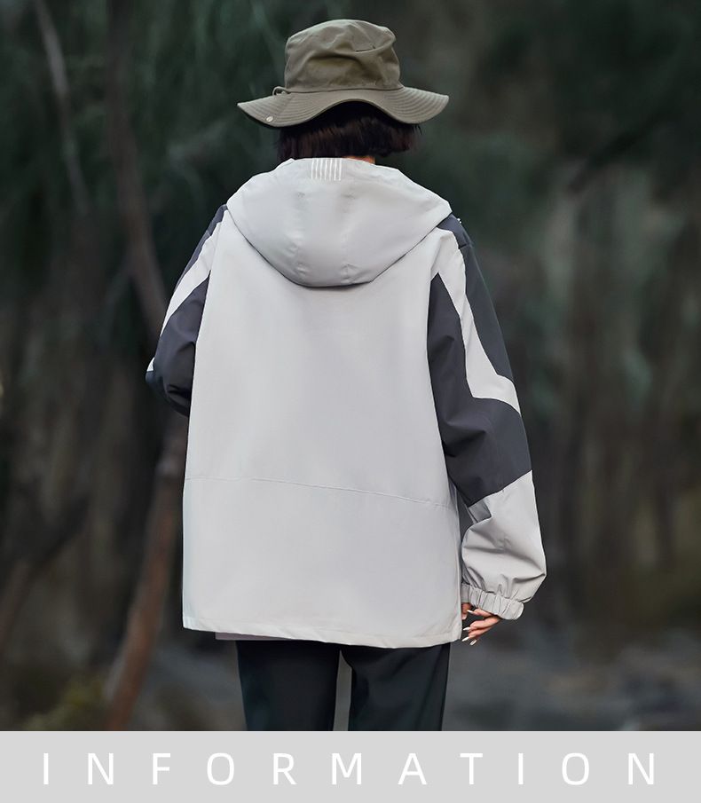 Unisex 3-in-1 Wasserdichte und winddichte Wanderjacke für Paare - Abnehmbare Thermojacke mit Kapuze für Skifahren, Camping und Outdoor-Abenteuer_voghion.com